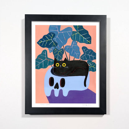 ShangDaili - Cat Art Print - 'Home Alone'