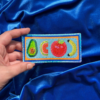 FRUITS ~ Sequin Patch Inspired Waterproof Holographic Sticker