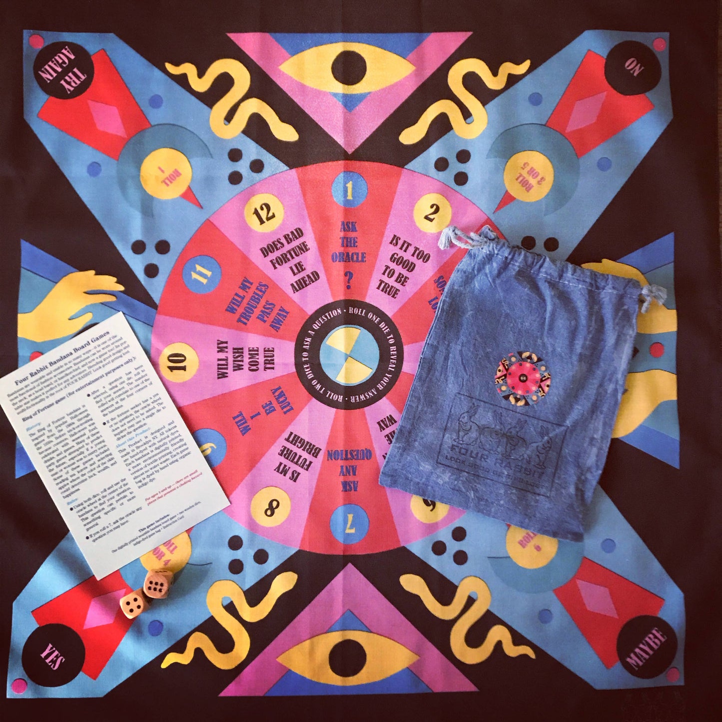 FOUR RABBIT - Ring of Fortunes Bandana Board Game