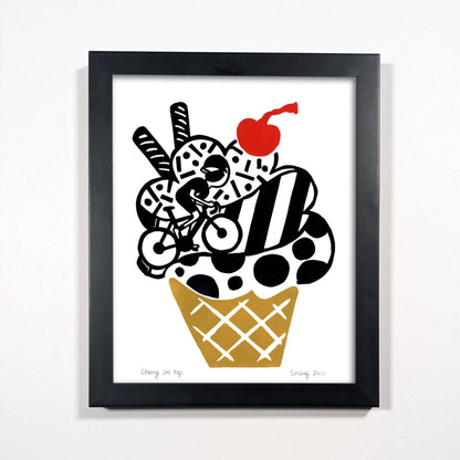ShangDaili - Cycling Art Print - Cherry on Top