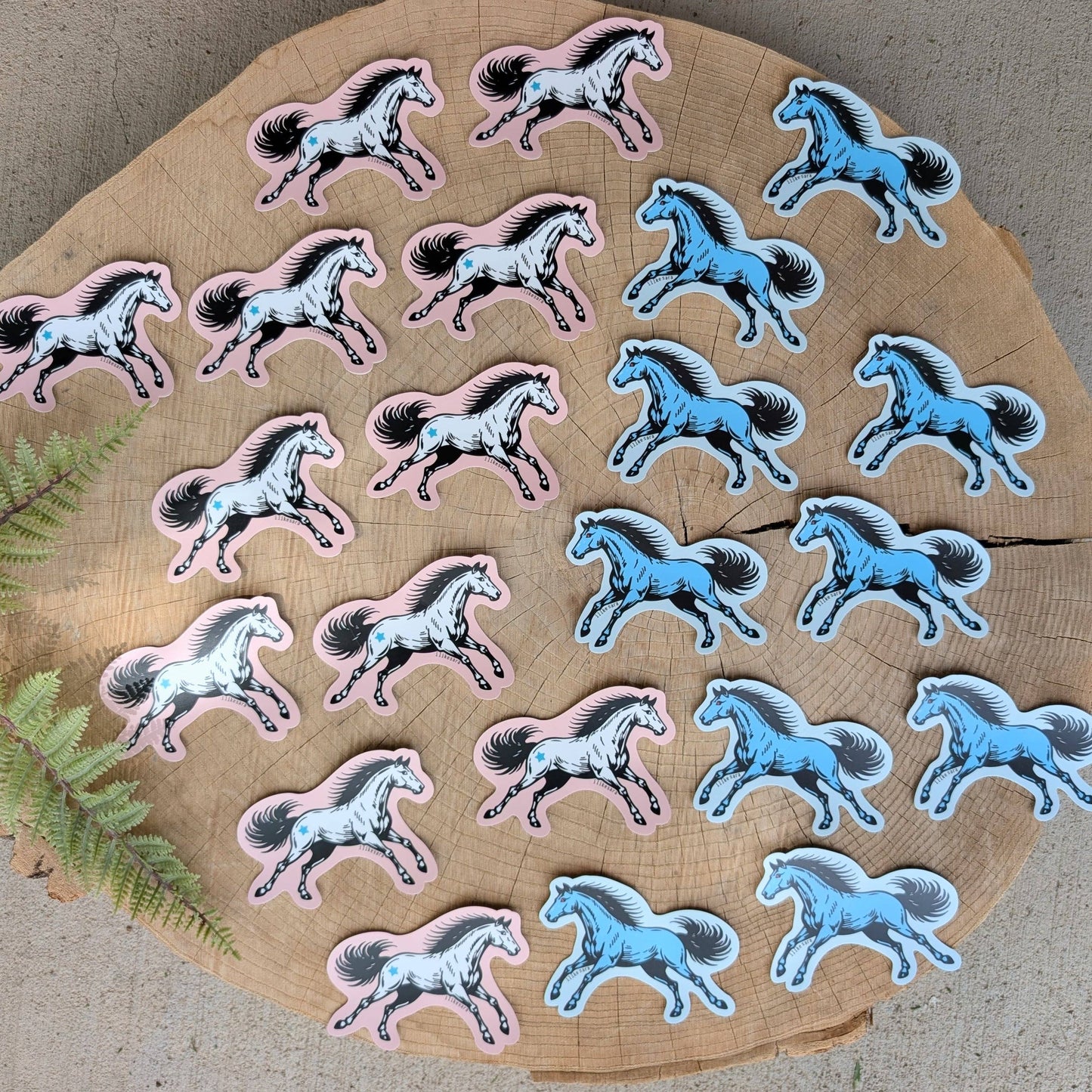ilikesara | art + goods - Sticker | pink star horse - waterproof uv-resistant vinyl Western pony decal