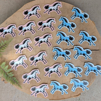 ilikesara | art + goods - Sticker | pink star horse - waterproof uv-resistant vinyl Western pony decal