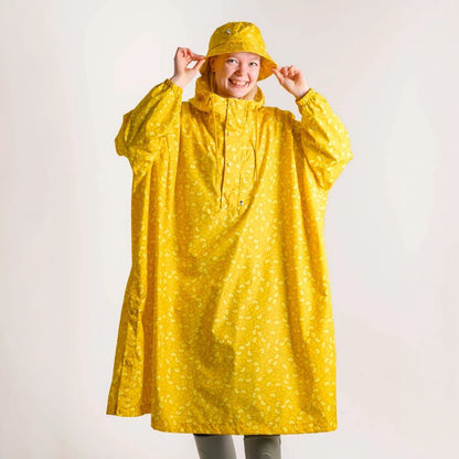 Danefae København - Danedream Drops Rain Poncho Dark Yellow FLEURIE