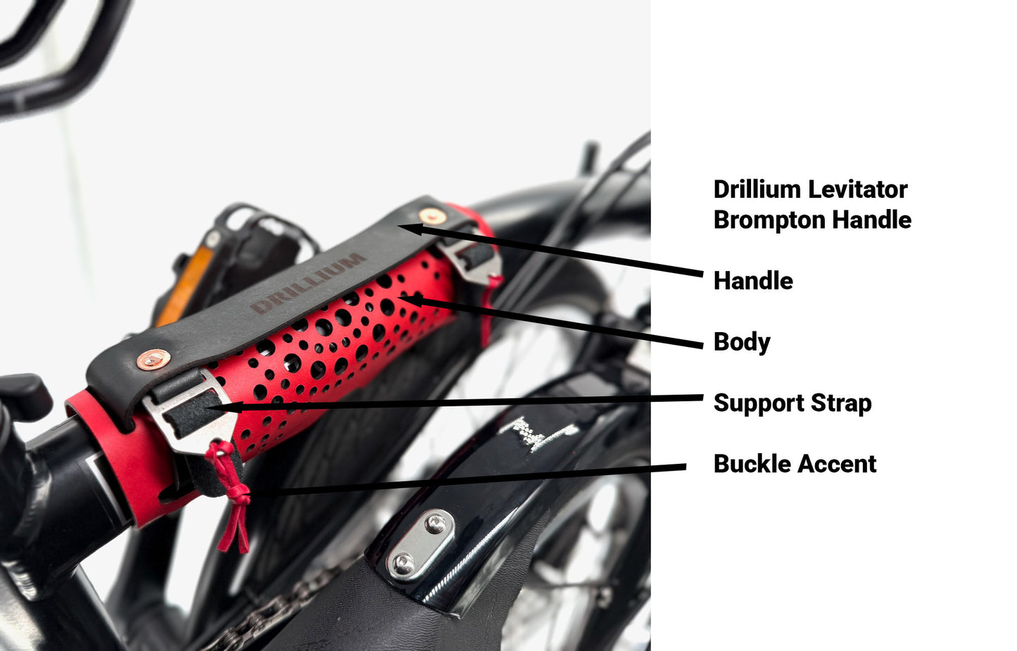 Drillium Levitator Handle for Brompton Folding Bikes A/C/G/P/T Line