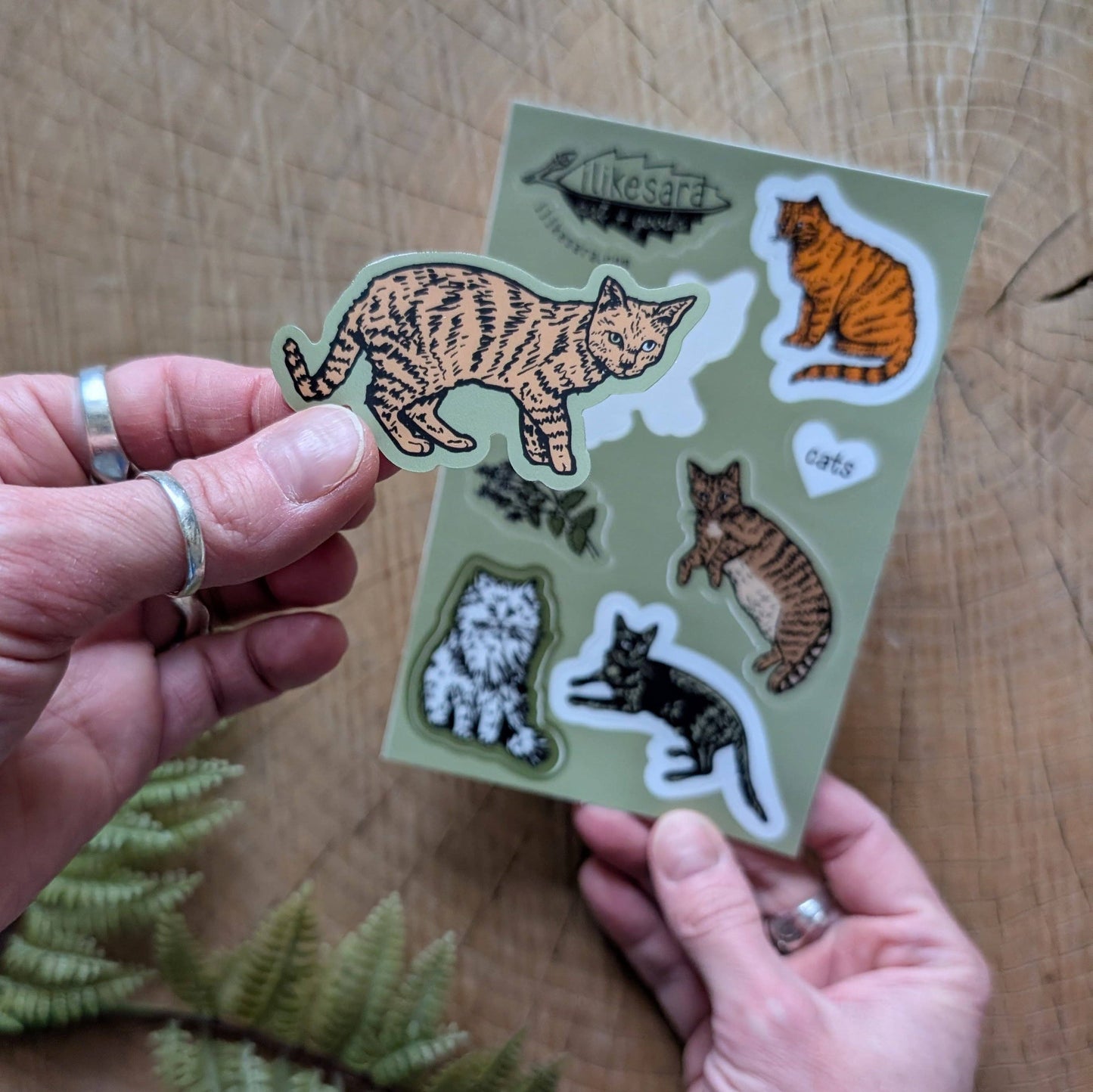 ilikesara | art + goods - Sticker sheet | cats  - waterproof uv-resistant vinyl kitty stickers
