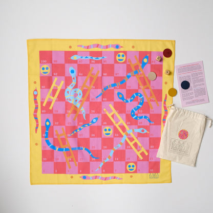 FOUR RABBIT - Snakes and Ladders Bandana Board Game