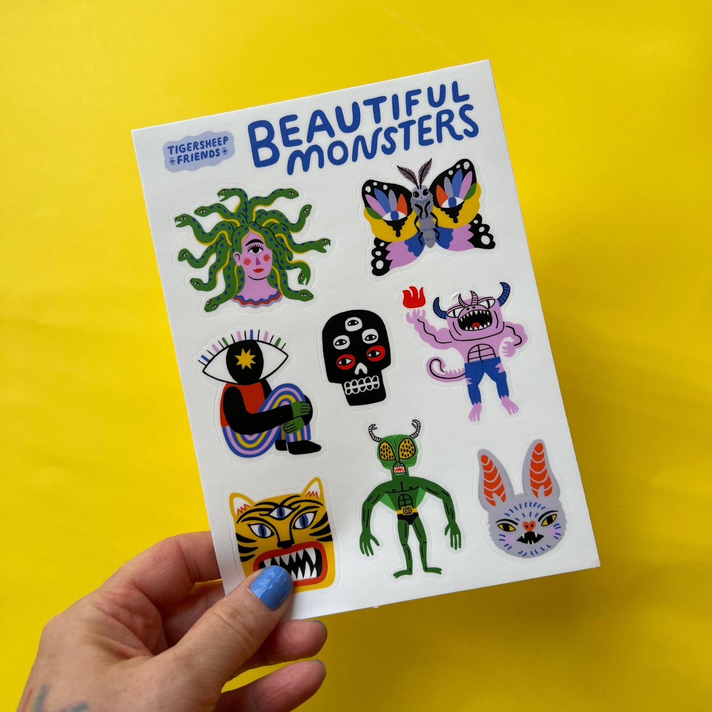 Tigersheep Friends - Vinyl Sticker Sheet: Beautiful Monsters