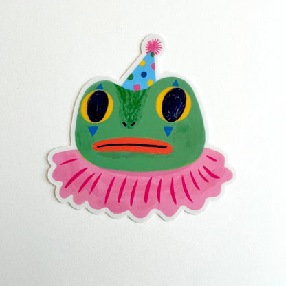 Tigersheep Friends - Vinyl Sticker: Clown Frog