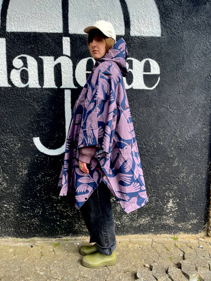 Danefae København - Danepackit Rain Poncho Dark Navy BIRDIEUP