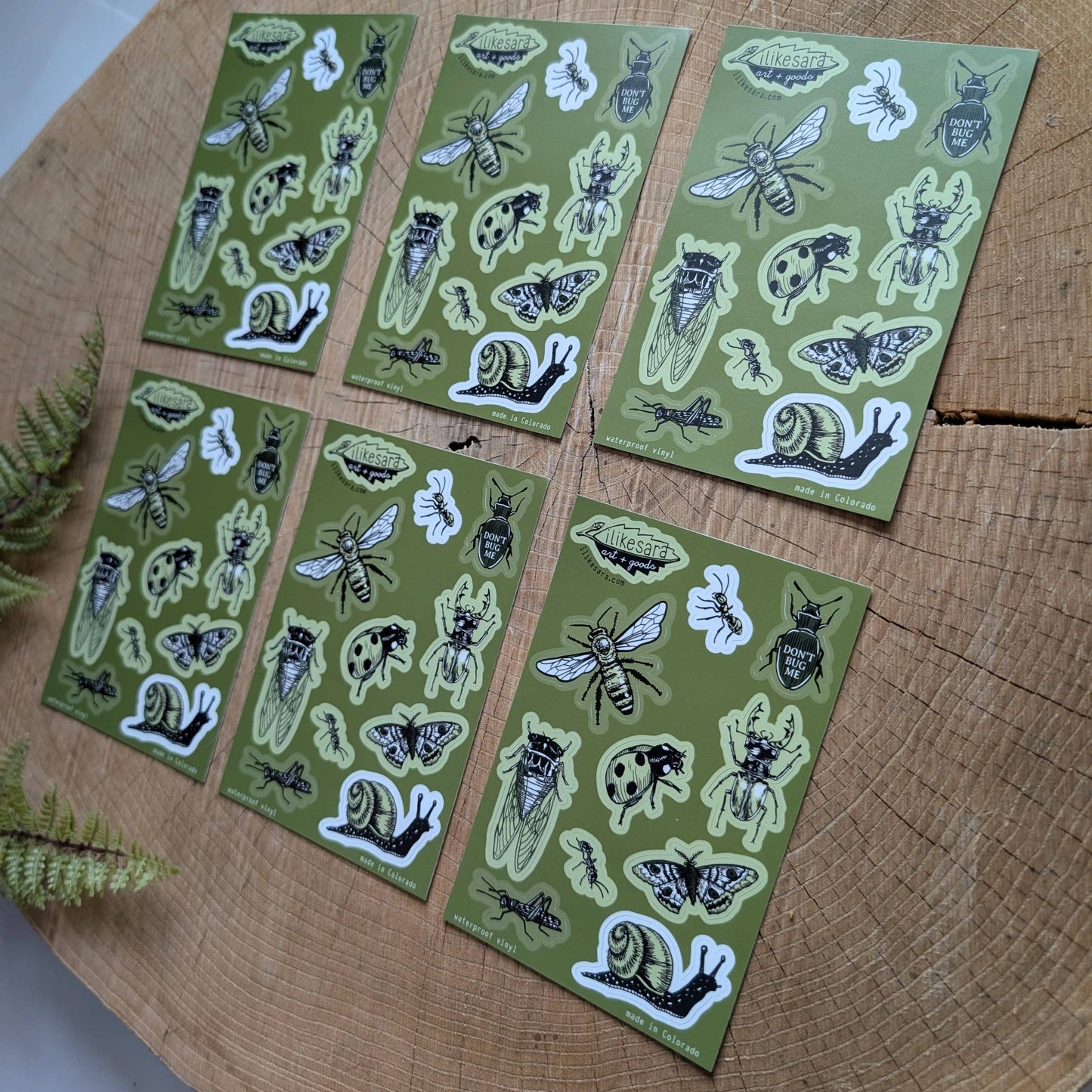 ilikesara | art + goods - Sticker sheet | insecta - waterproof uv-resistant vinyl bug stickers