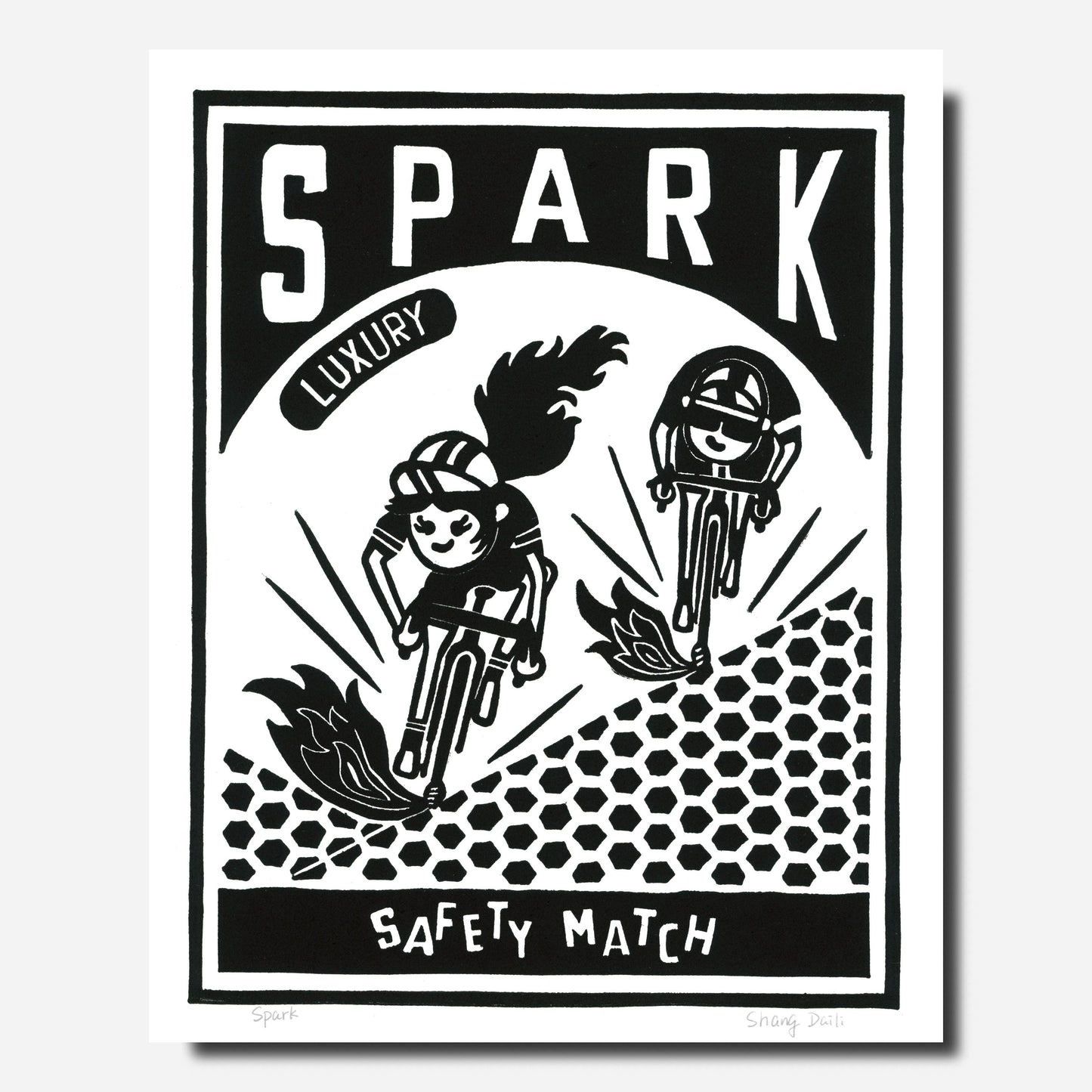 ShangDaili - Cycling Art Print - Spark Match Box
