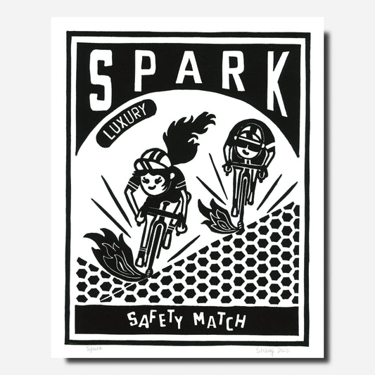 ShangDaili - Cycling Art Print - Spark Match Box
