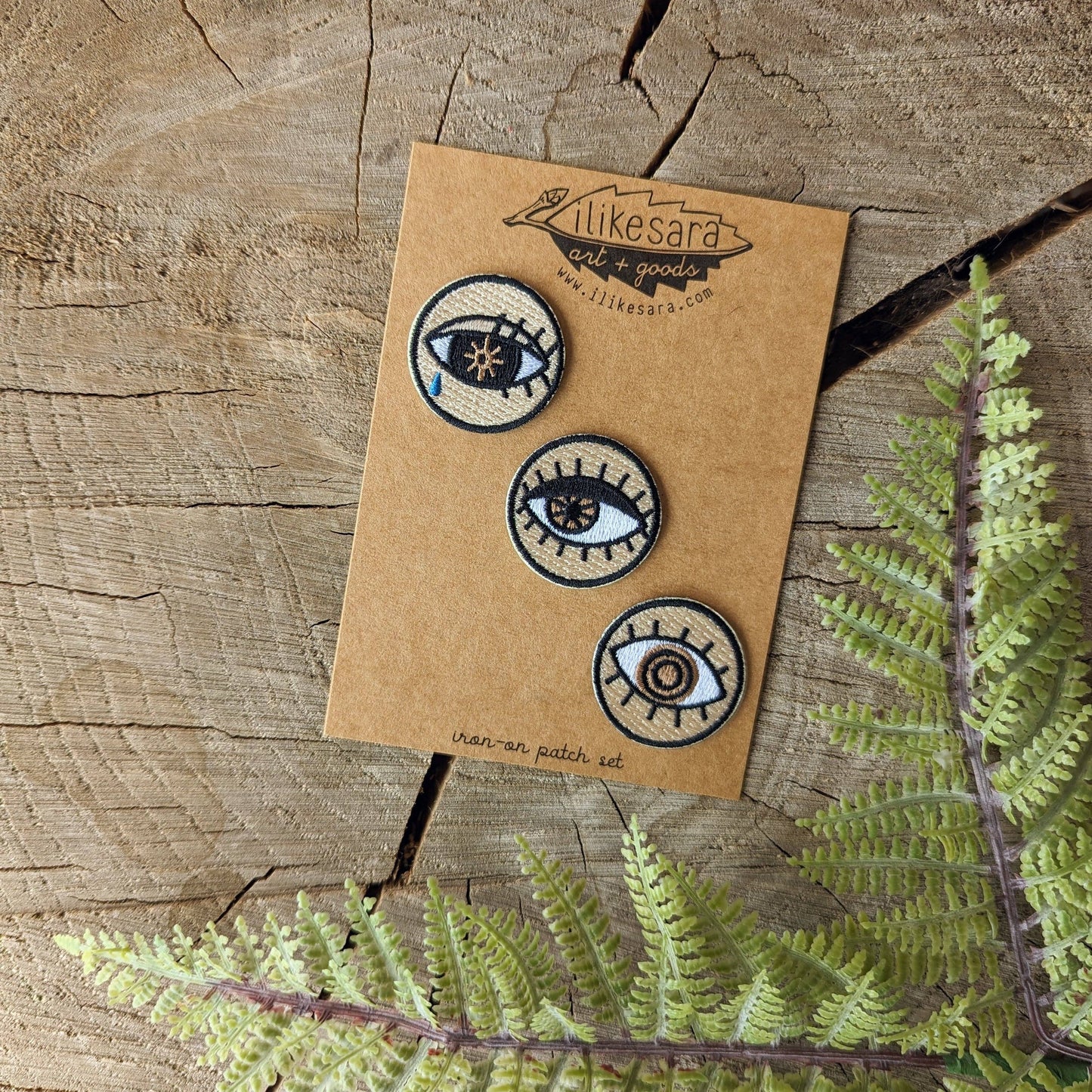 ilikesara | art + goods - Iron-on patch | eyeball 3 patch pack