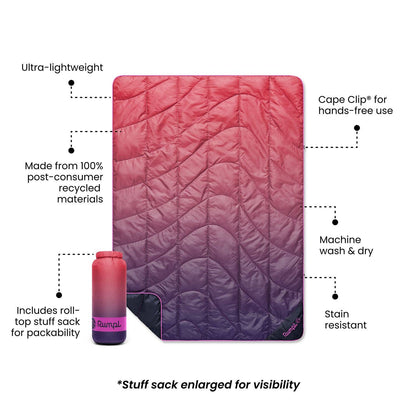 Rumpl - Travel Puffy Blanket - Berry Fade