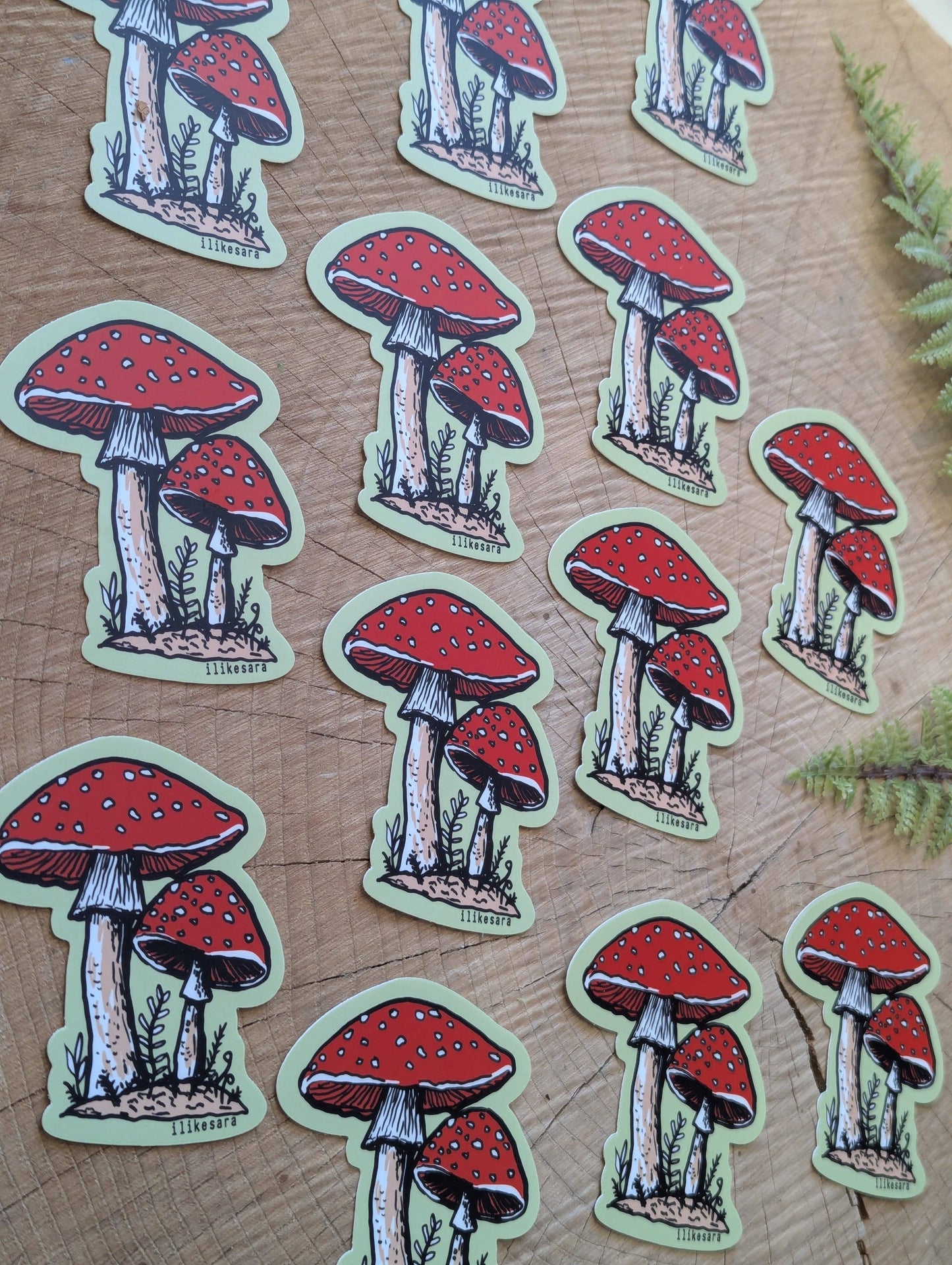 ilikesara | art + goods - Sticker | fly agaric mushroom - waterproof uv-resistant vinyl nature decal