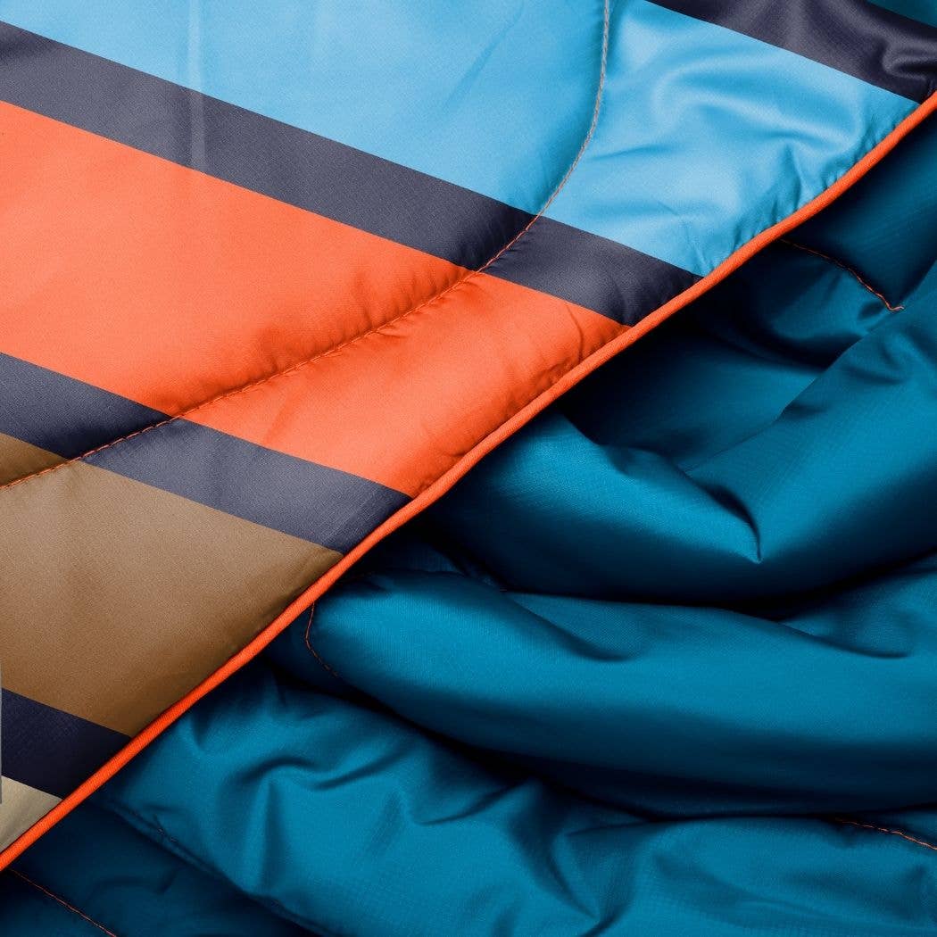 Rumpl - Original Puffy Blanket - Midnight Retro Stripes