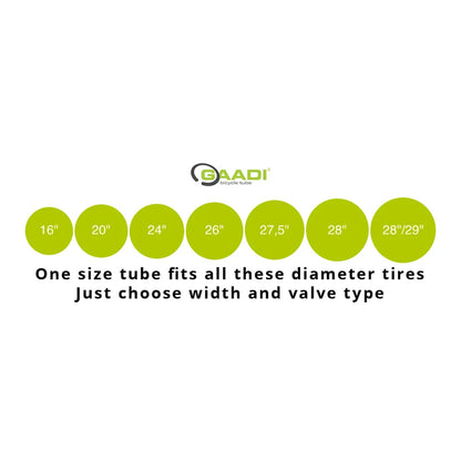 Gaadi Open Ended Bicycle Tube, 16 to 29-inch