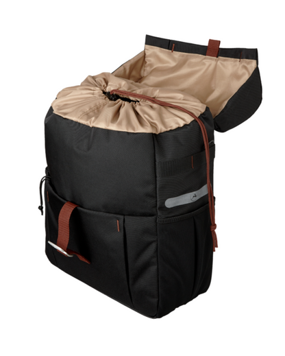 Gazelle Single Pannier - Brown/Black
