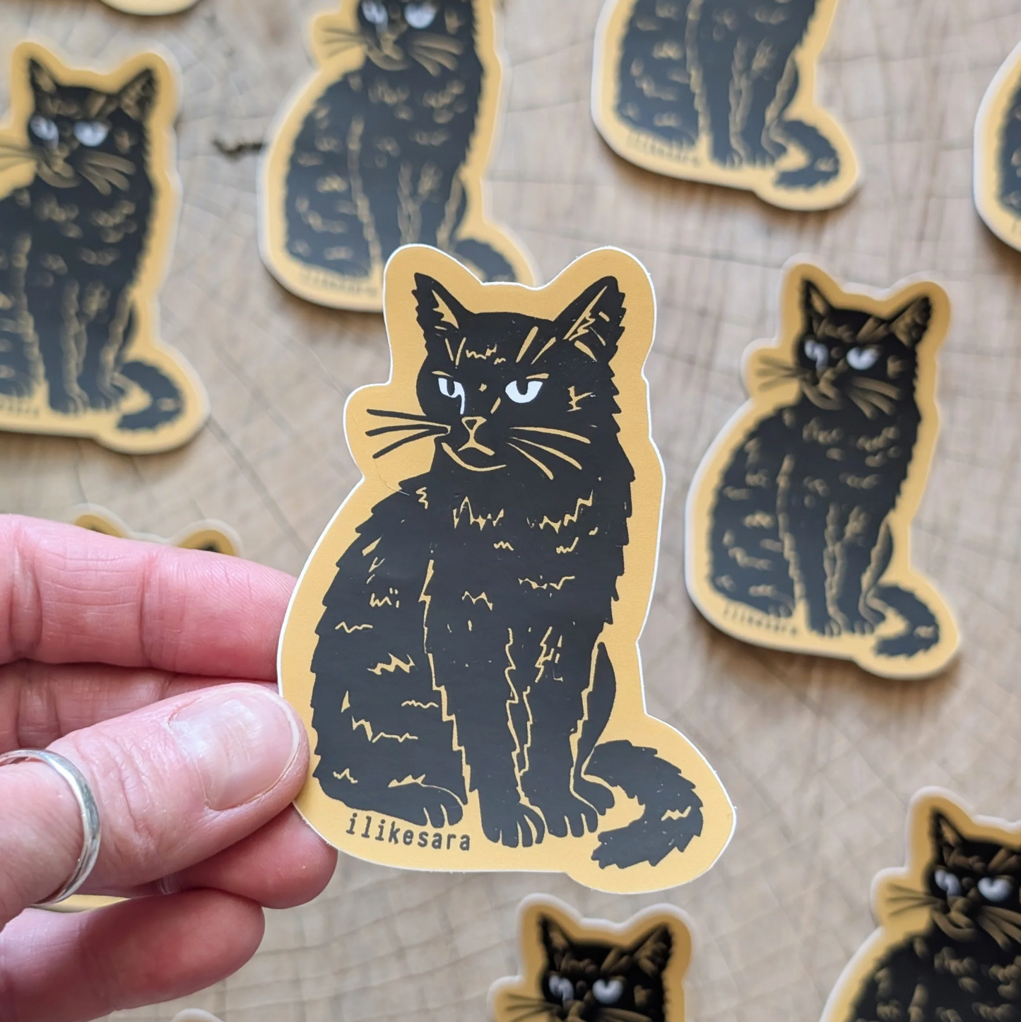 ilikesara Disappointed Cat Sticker