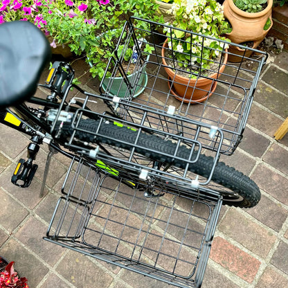 Wald 582 rear folding basket, black