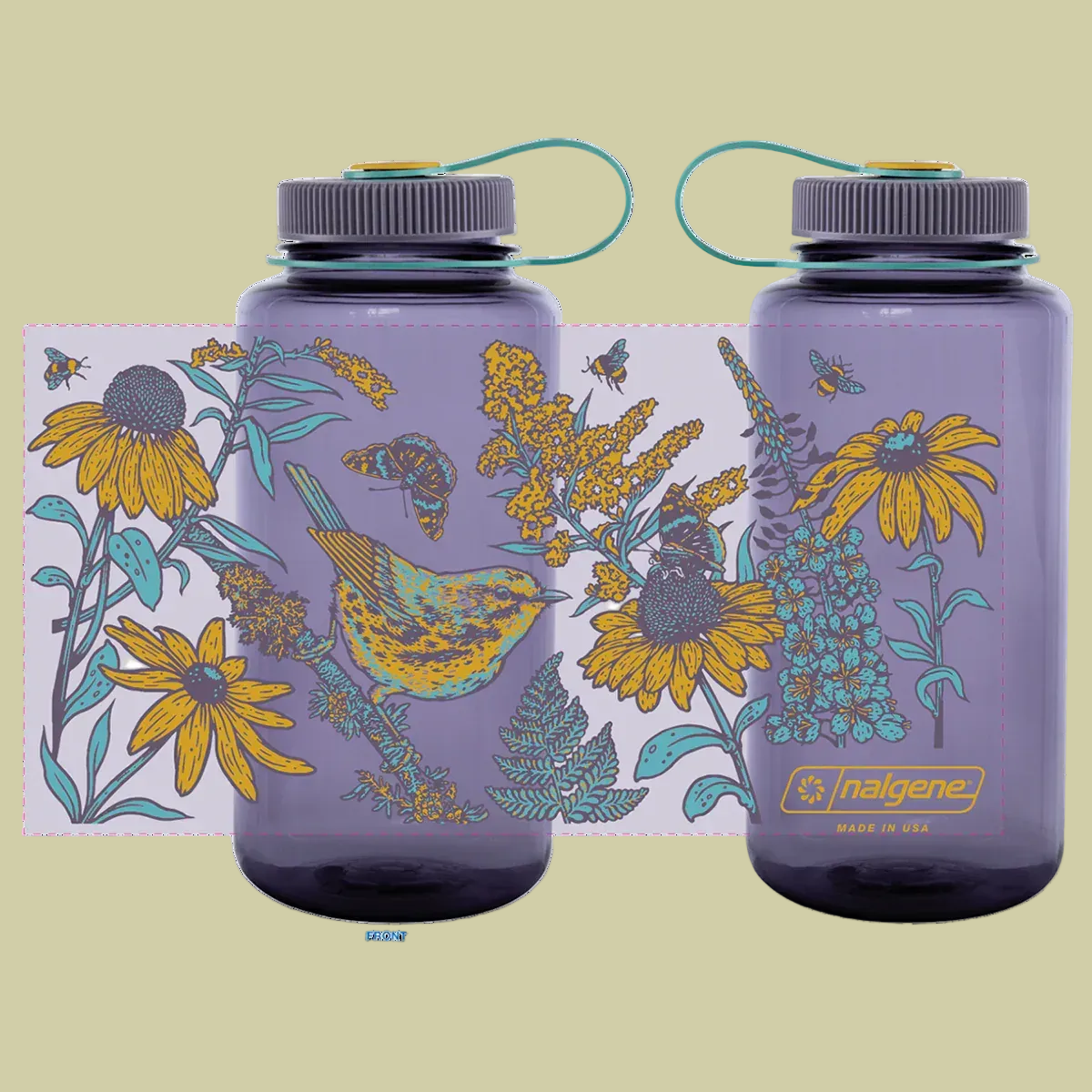 Mustard Beetle Nalgene Bottles