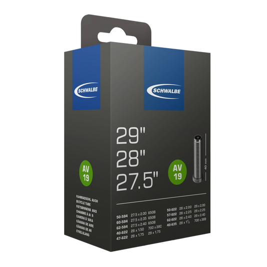 Schwalbe AV19 650B 700C 28" Tube,  Schrader Valve 40mm