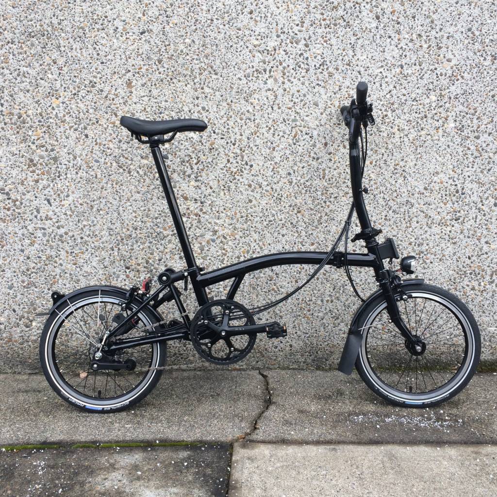 M6L Black Edition Brompton Folding Bike, Dynamo
