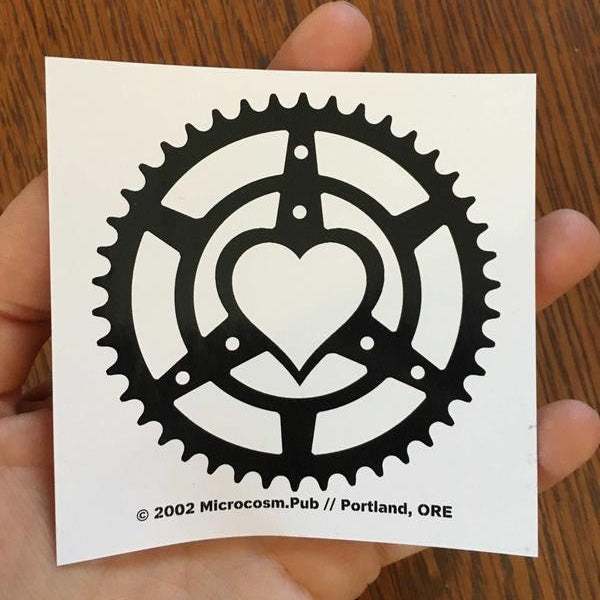 Chainring Heart Sticker