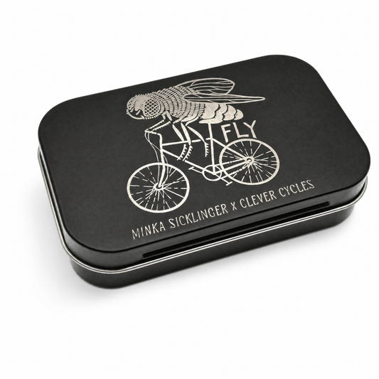 Clever Cycles x Minka Sicklinger Super Fly Patch Kit With Tin & Tire Levers