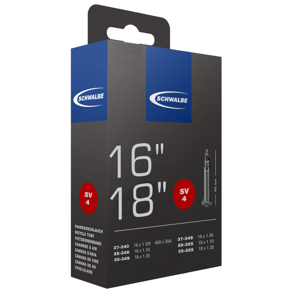 Schwalbe SV4 Tube 16" 18", Presta Valve 40mm