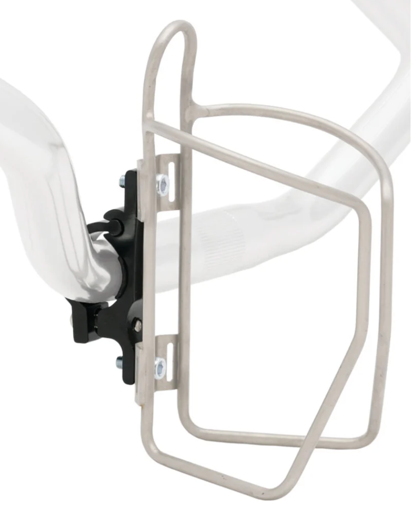 Problem Solvers Clamp-on Mount for bottle cage: 22.2-25.4mm Black