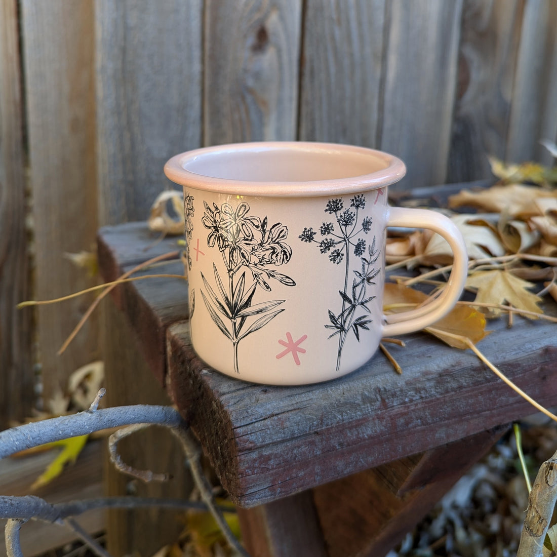 Fatal Florals Enamel Camp Mug