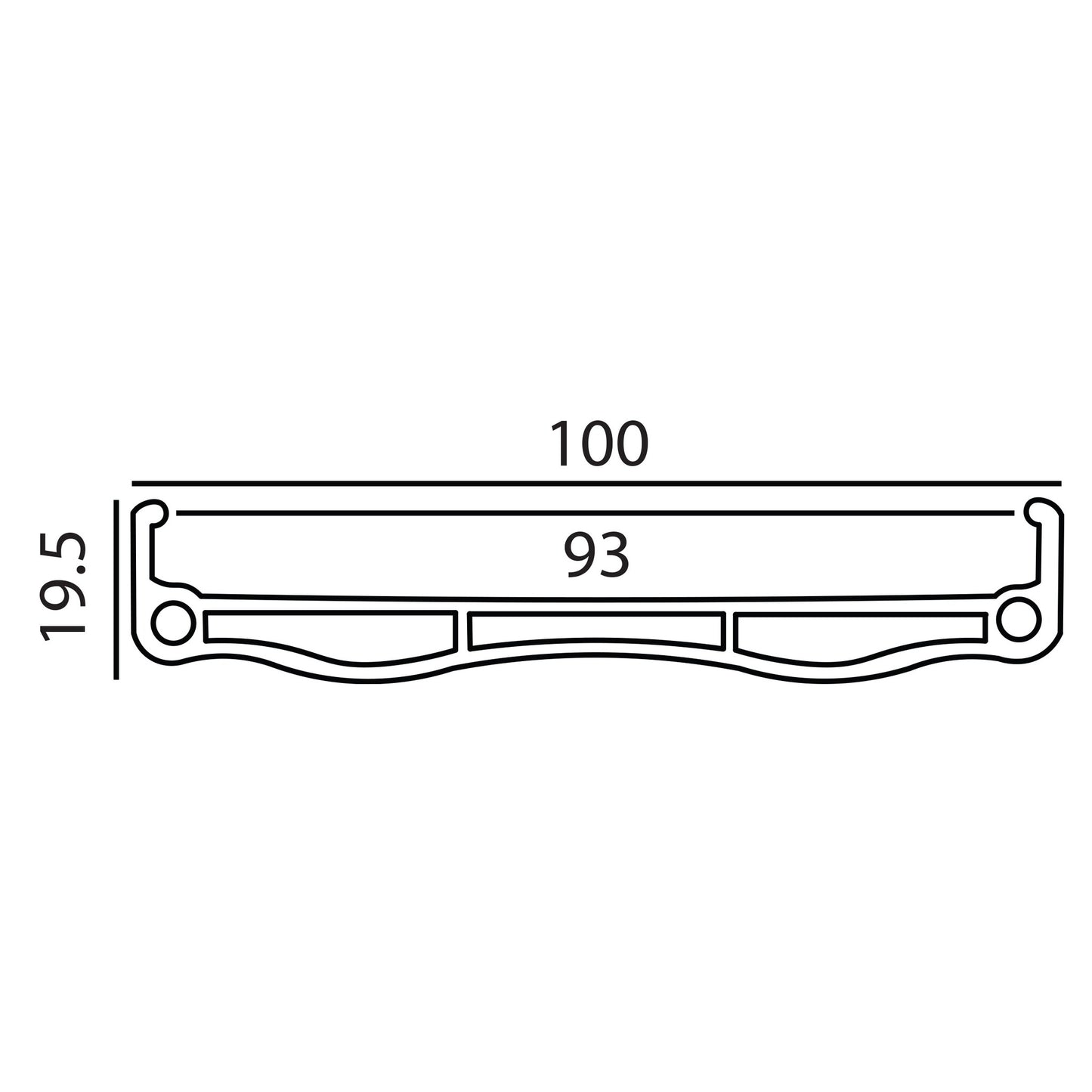 Weinmann Fat Bike Rim 20 inch 406x93 DHL100 36 Black PV