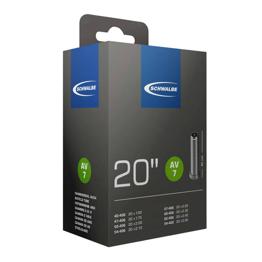 Schwalbe AV7 20" Tube, Schrader Valve 40mm