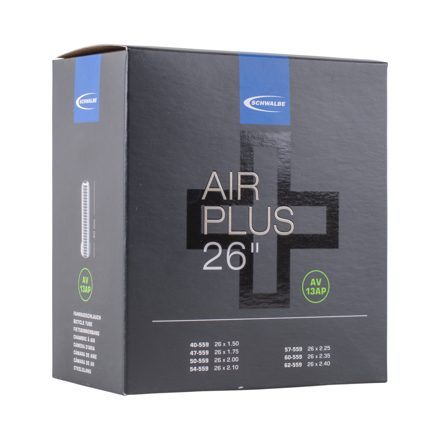 Schwalbe AV13AP 26" Tube, Air Plus, Schrader Valve 40mm