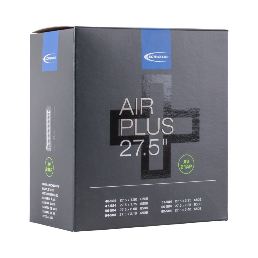 Schwalbe AV21AP Air Plus Bike Tube - 27.5" Schrader 40mm (40/62-584)