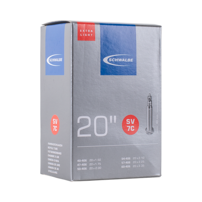 Schwalbe SV7C Extra Light Bike Tube - 20" Presta 40mm (40/60-406)