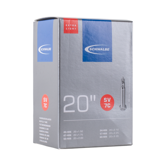 Schwalbe SV7C Extra Light Bike Tube - 20" Presta 40mm (40/60-406)