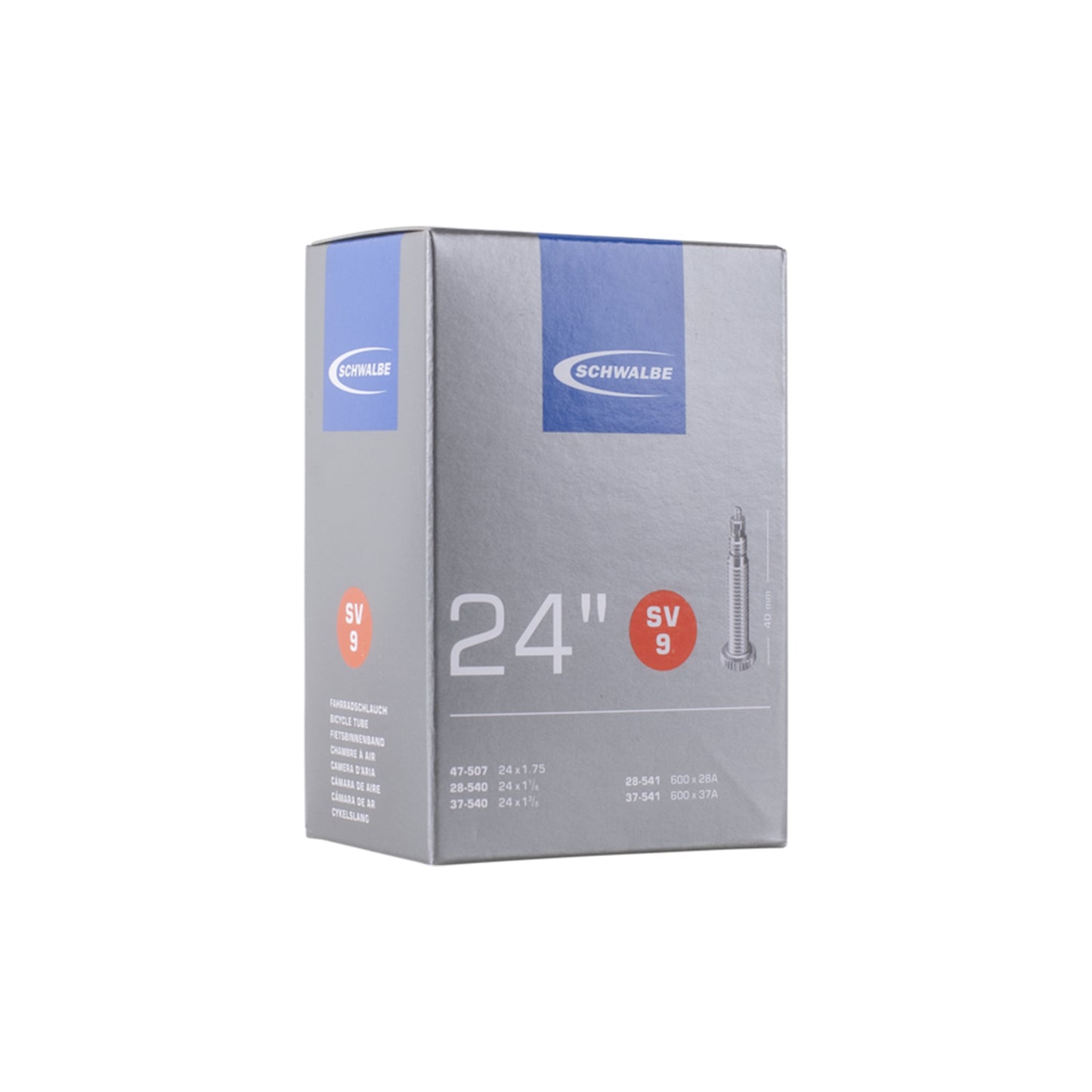 Schwalbe SV9A Bike Tube - 24" Presta 40mm (20/28-540/541)