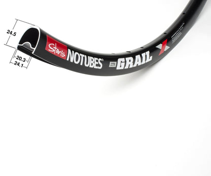 Stan's No Tubes Grail MK3 Rim - 700, Disc, Black, 32H