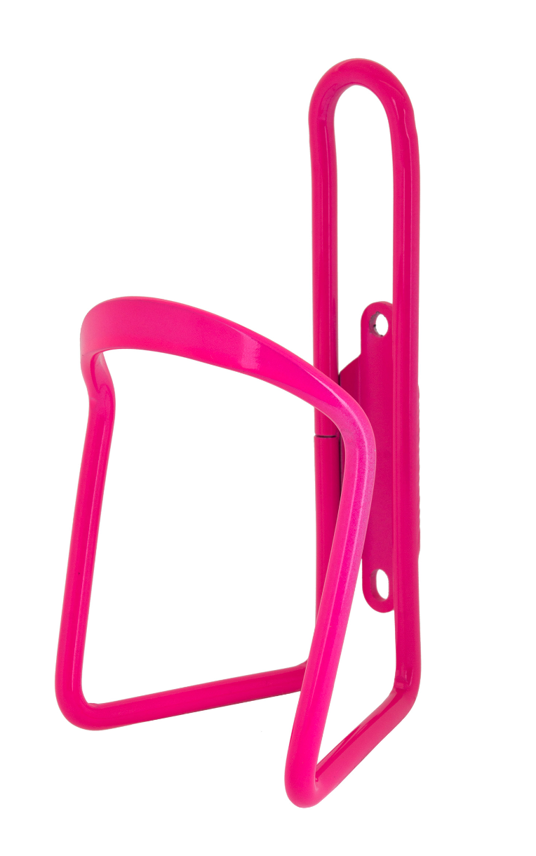 Aluminum Water Bottle Cage Neon Pink