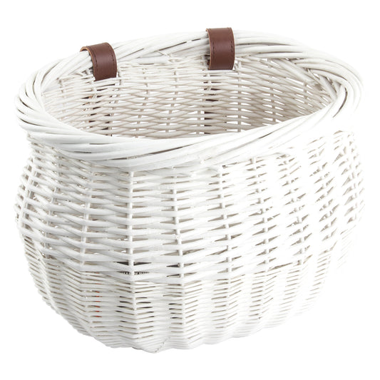 Sunlite Willow Bushel Bike Basket, White, Large
