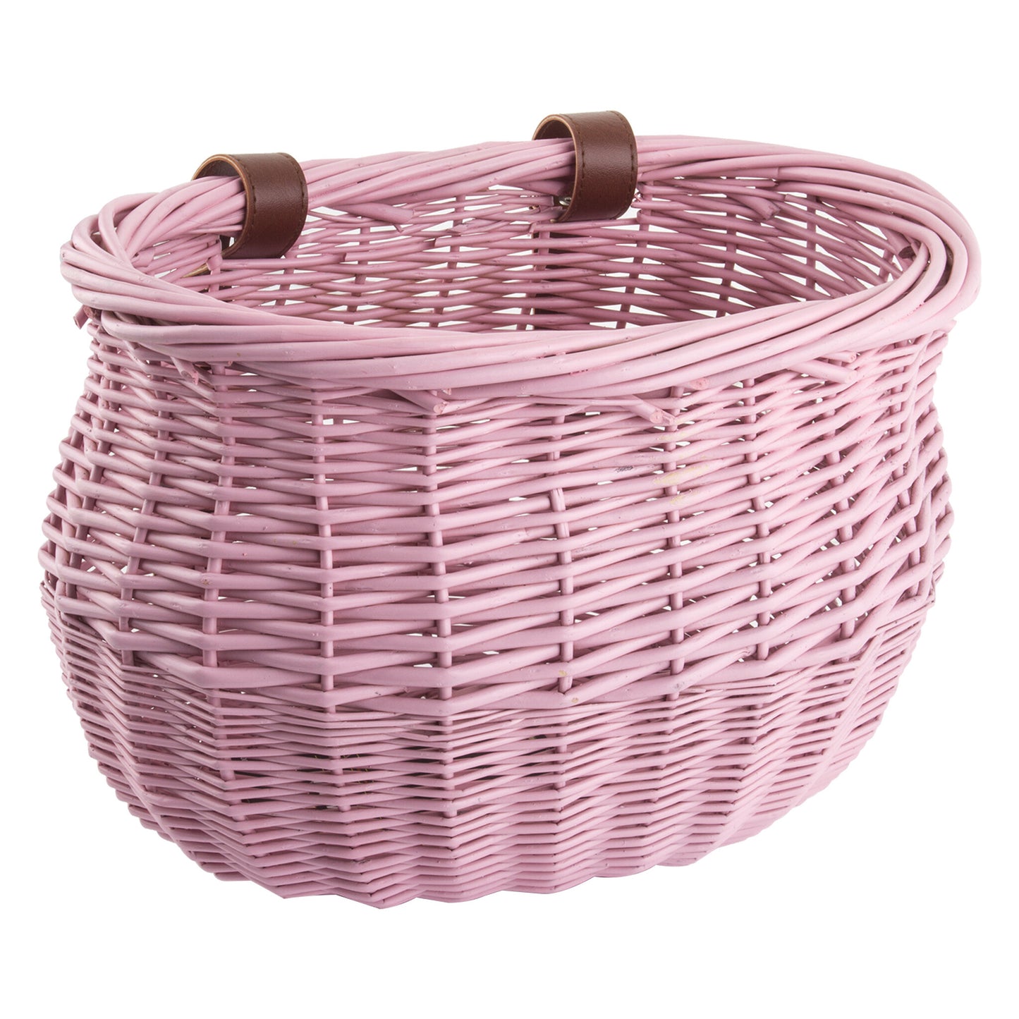 Sunlite Willow Bushel Bike Basket, Pink, Large