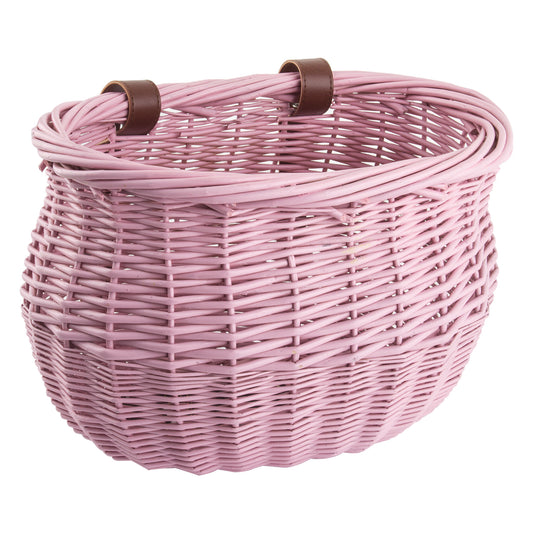 Sunlite Willow Bushel Bike Basket, Pink, Large