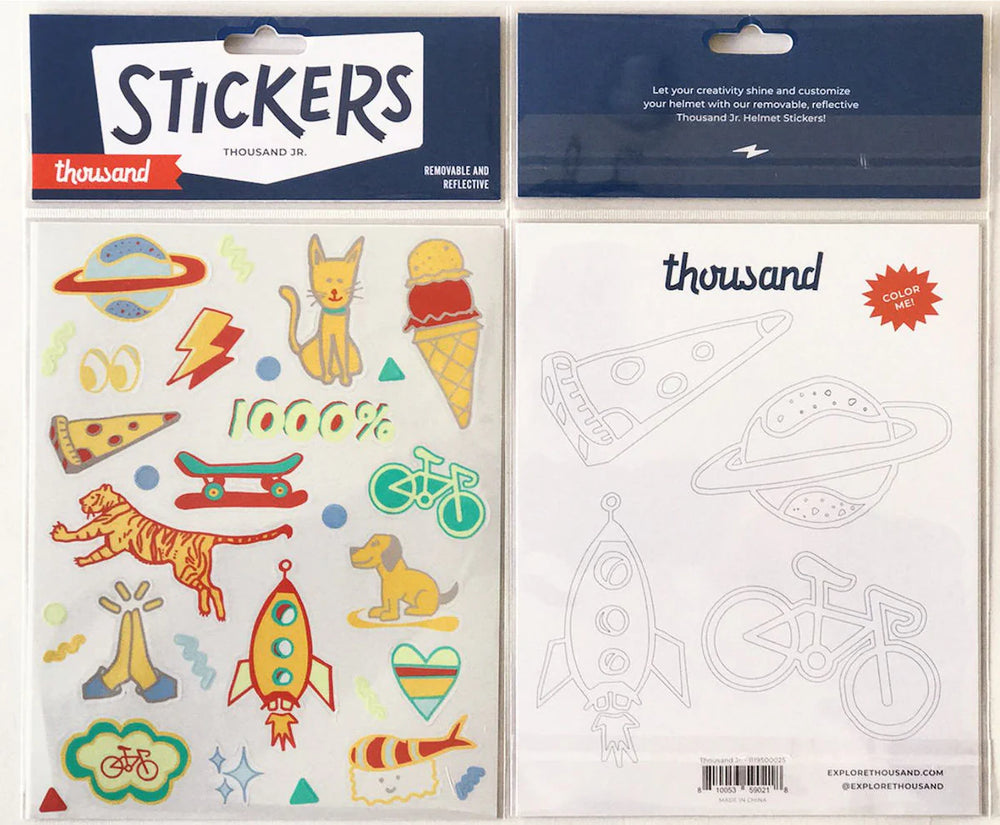 Thousand Helmets Jr Sticker Sheet