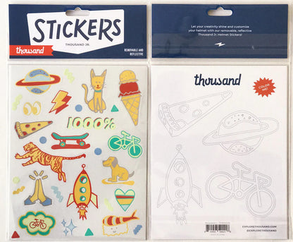 Thousand Helmets Jr Sticker Sheet