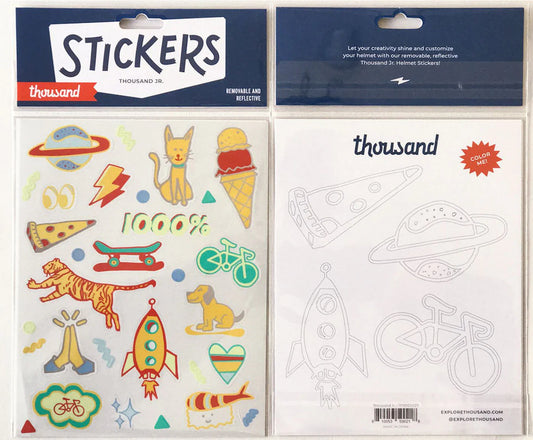 Thousand Helmets Jr Sticker Sheet