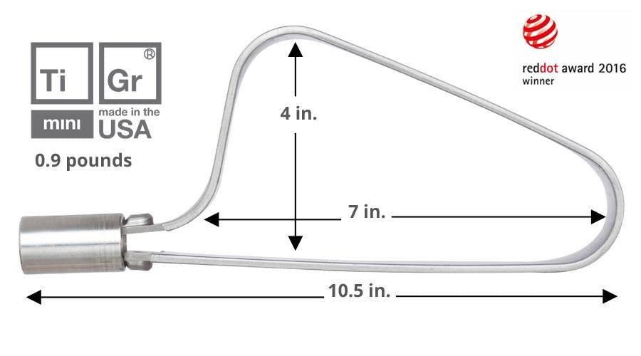 TiGr Mini Titanium U-Lock & Mounting Clip