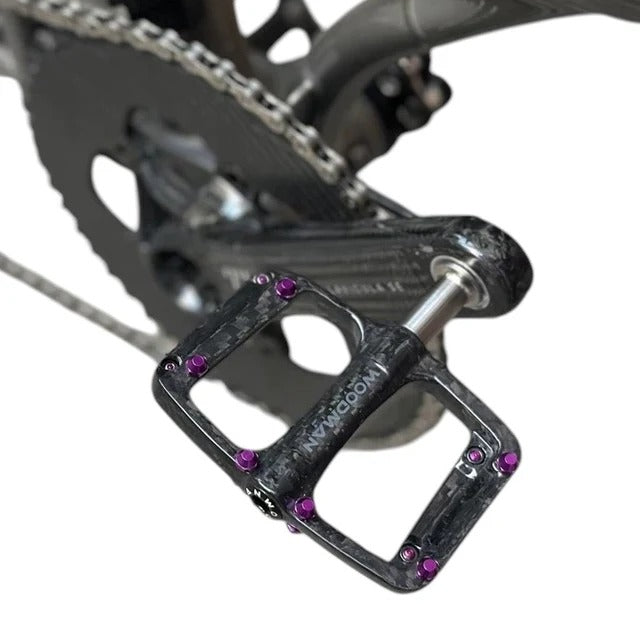 Woodman Ultralight Carbon Pedals for Brompton - Titanium
